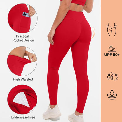 BRXL No Front Seam 25" Women'S High Waisted Leggings Buttery Soft Adjustable Length Pockets Workout Yoga Gym Pilates Fitness Training Pant with Practical Pocket Design and Comfortable Fit-Live2